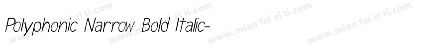 Polyphonic Narrow Bold ltalic字体转换